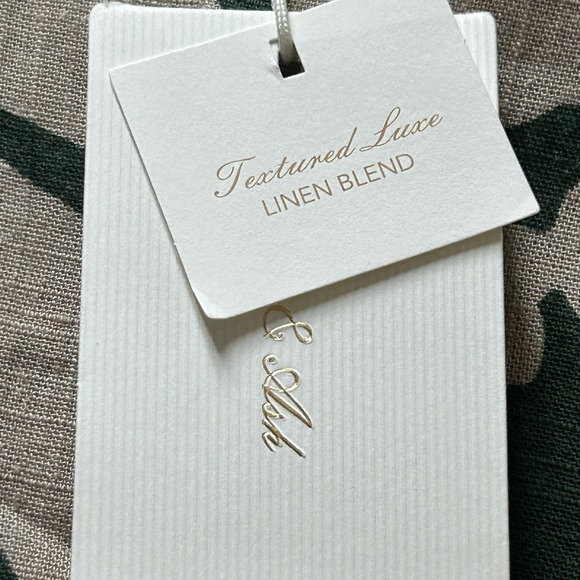 Porter & Ash Men's Green Floral Print Linen Blend Short Sleeve Shirt NWT - L - Picture 3 of 5